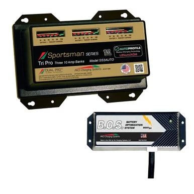 Dual Pro SS3AUTO/BOS12V3 Ss3 Auto 3 Bank Battery Charger W/3 Bank B.o.s. SS3AUTO/BOS12V3