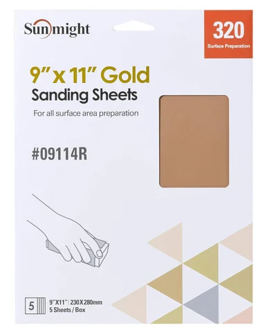 Sunmight Usa SUN-09114R Retail Pack - 9 X 11 G Old Sanding Sheets 320