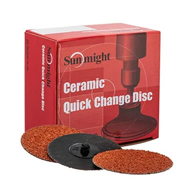 Sunmight Usa SUN-90604 Ceramic Quick Change Disc - 3" R Type, 50 Grit, Box/25 90604_59