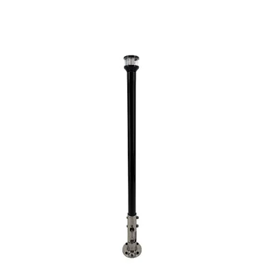 Seaview SVMHB112LEDSSB 12" Manually Folding Light Post W/316 Stainless Steel Base & Ltbled12c5 Navigation Light - Black