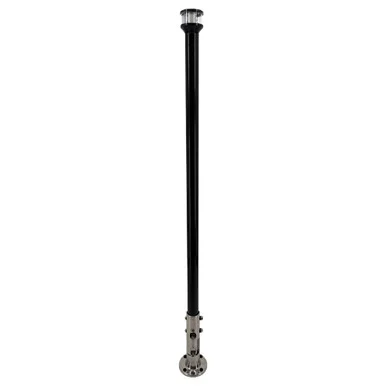 Seaview SVMHB136LEDSSB 36" Manually Folding Light Post W/316 Stainless Steel Base & Ltbled12c5 Navigation Light - Black