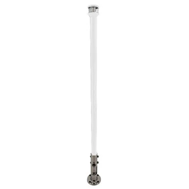 Seaview SVMHB136LEDSSW 36" Manually Folding Light Post W/316 Stainless Steel Base & Ltbled12c5 Navigation Light - White
