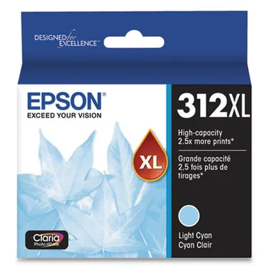 Epson T312XL520S T312xl520-s (312xl) Claria High-yield Ink, 830 Page-yield, Light Cyan