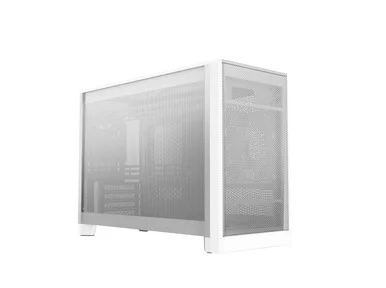 MONTECH TENW Micro ATX PC Case, Compact Modular Gaming Case with High Airflow Mesh Design, Supports 360mm Radiator Support, 3 Layout Modes, White