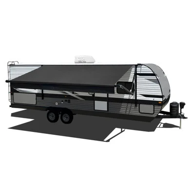 Velarium TK VSTK16800000 Complete 168" Slide Topper Awning Roll Tube With Black Canopy