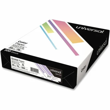 Universal Deluxe Colored Paper, 20 lb Bond Weight, 8.5 x 11, Orchid, 500/Ream (unv-11212)