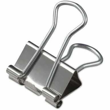 Universal Binder Clips with Storage Tub, Small, Silver, 40/Pack (unv-11240)