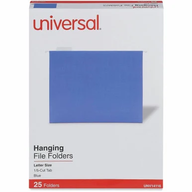 Universal 1/5 Tab Cut Letter Hanging Folder (unv-14116)