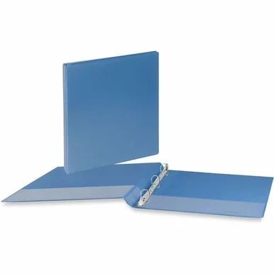 Universal Slant D-Ring View Binder, 3 Rings, 1" Capacity, 11 x 8.5, Light Blue (unv-20713)