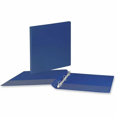 Universal Slant D-Ring View Binder, 3 Rings, 0.5" Capacity, 11 x 8.5, Navy Blue (unv-20717)