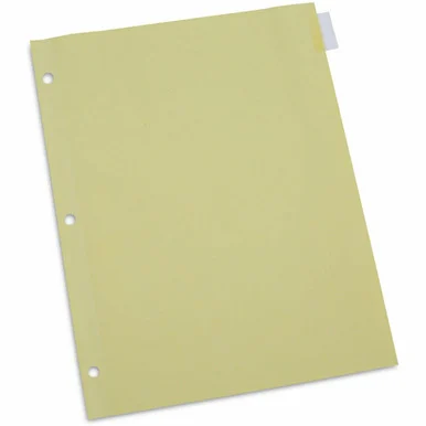 Universal Insertable Tab Index, 8-Tab, 11 x 8.5, Buff, Clear Tabs, 24 Sets (unv-20841)