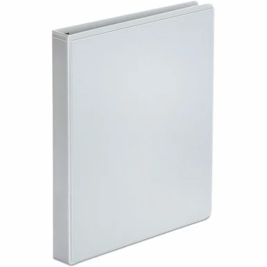Universal Economy Round Ring View Binder, 3 Rings, 1" Capacity, 11 x 8.5, White (unv-20962)