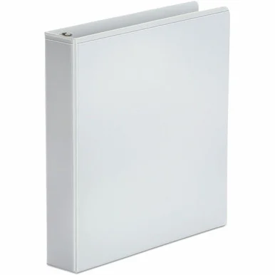 Universal Economy Round Ring View Binder, 3 Rings, 1.5" Capacity, 11 x 8.5, White (unv-20972)