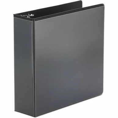 Universal Economy Round Ring View Binder, 3 Rings, 3" Capacity, 11 x 8.5, Black (unv-20991)