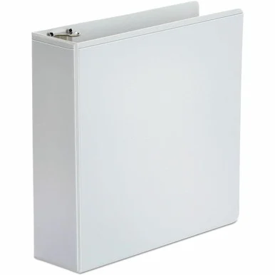 Universal Economy Round Ring View Binder, 3 Rings, 3" Capacity, 11 x 8.5, White (unv-20992)