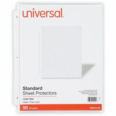 Universal Punched Ring Binder Sleeves (unv-21124)