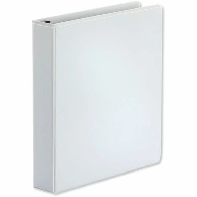 Universal Deluxe Easy-to-Open D-Ring View Binder, 3 Rings, 1.5" Capacity, 11 x 8.5, White (unv-30722)
