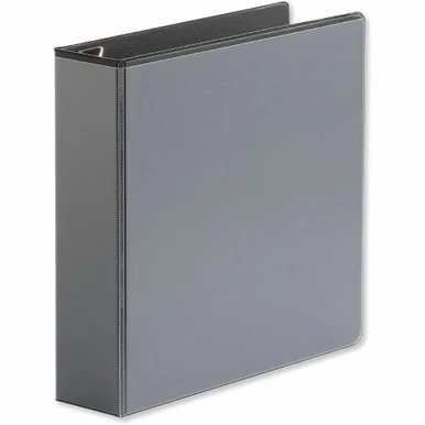 Universal Deluxe Easy-to-Open D-Ring View Binder, 3 Rings, 2" Capacity, 11 x 8.5, Black (unv-30731)