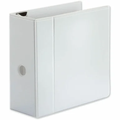 Universal Deluxe Easy-to-Open D-Ring View Binder, 3 Rings, 5" Capacity, 11 x 8.5, White (unv-30756)