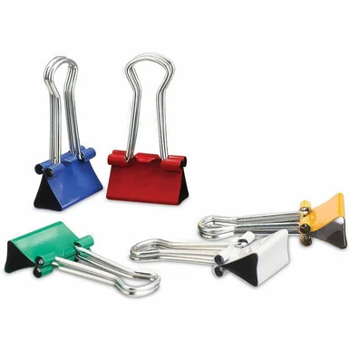 Universal Binder Clips with Storage Tub, Small, Assorted Colors, 40/Pack (unv-31028)