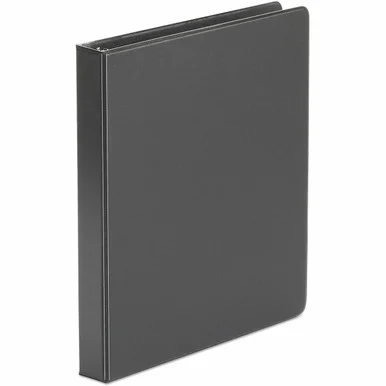 Universal Economy Non-View Round Ring Binder, 3 Rings, 1" Capacity, 11 x 8.5, Black (unv-31401)
