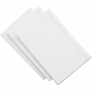 Universal Ruled Index Cards, 5 x 8, White, 100/Pack (unv-47250)