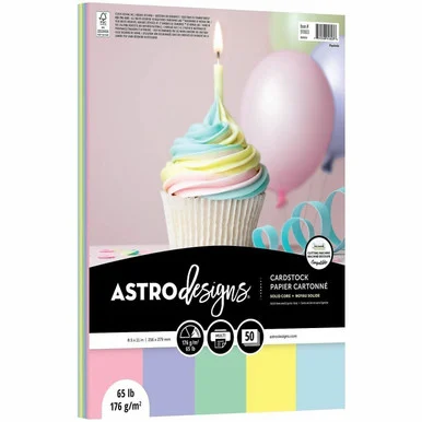 Wausau Paper Astrodesigns Pastel Assorted Cardstock (wau-91803)