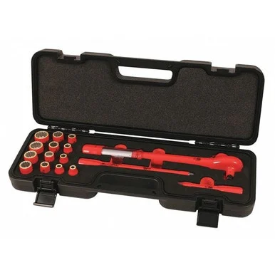 Wiha Tools WIH-30190 16 Piece Insulated 3/8" Drive Torque 12 Point Socket Set - Sae 30190_59_2