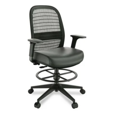 Workplace2.0 WP62575 Health Bedford Drafting Stool, Supports Up To 275 Lb, 26.5x 33.6 Seat Height, Black Seat, Black Back, Black Base - staples