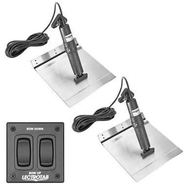 Lecrotab XKAF12X18A Lectrotab Xka Aluminum Alloy Trim Tab Kit W/rocker Switch - 12 X 18