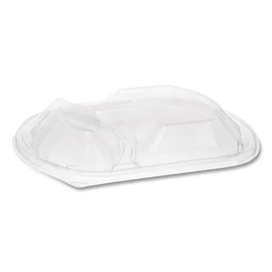 Pactive YCN8467H00D0 Clearview Mealmaster Lids With Fog Gard Coating, Large 2-compartment Dome Lid, 9.38 X 8 X 1.25, Clear, 252/carton