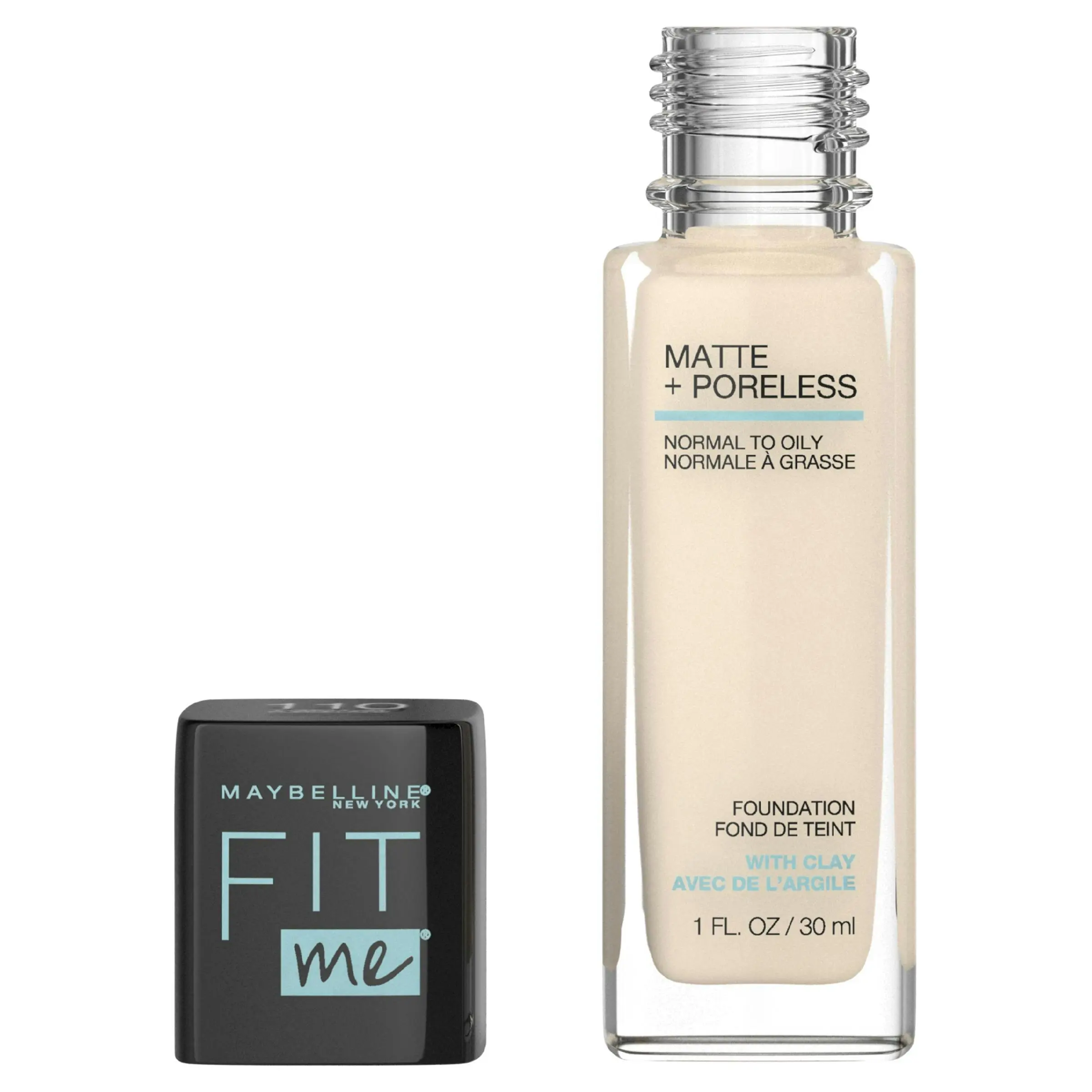 Maybelline Fit Me Matte & Poreless Mattifying Liquid Foundation Porcelain 110 - Beauty