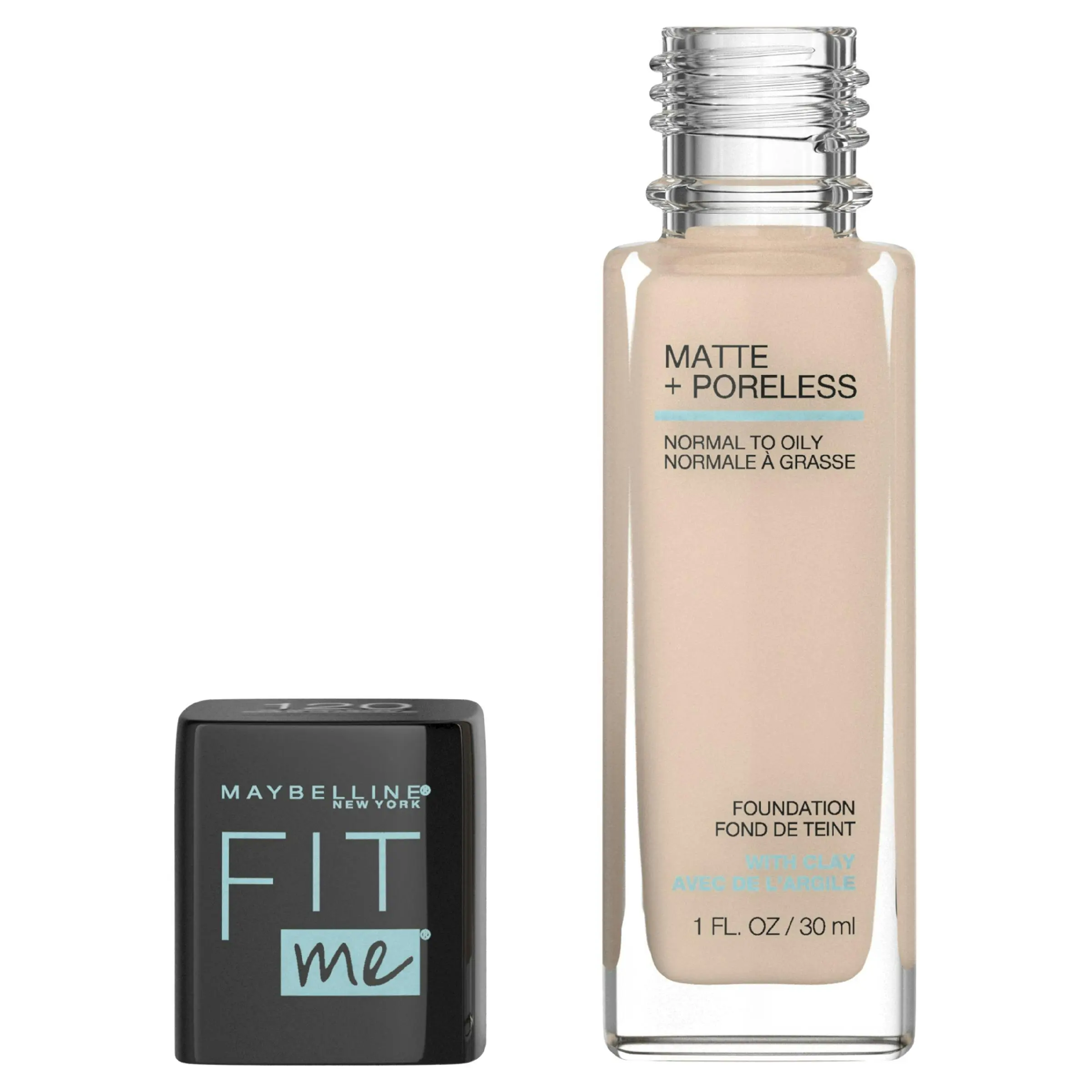 Maybelline Fit Me Matte & Poreless Mattifying Liquid Foundation Classic Ivory 120 - Beauty
