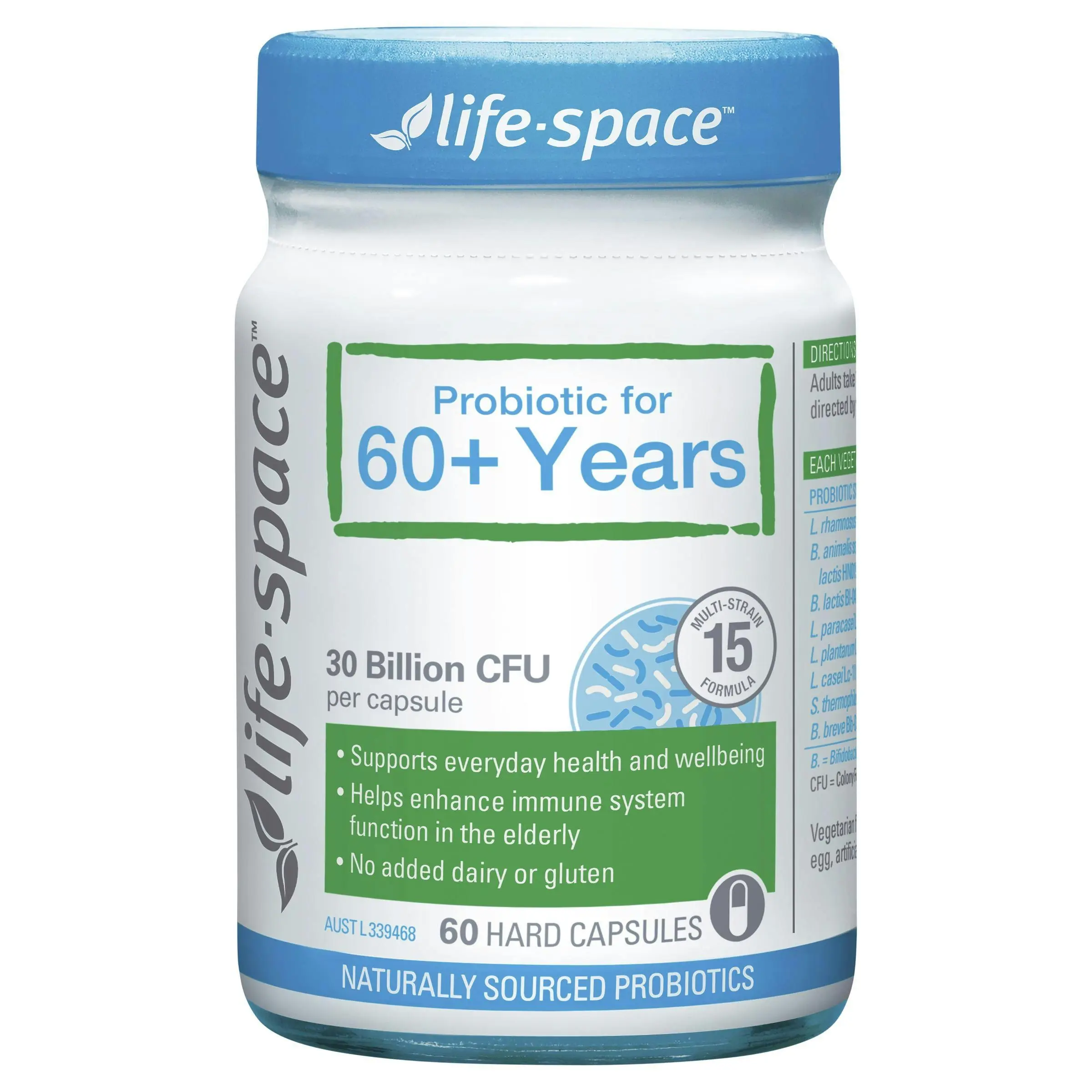 Life-Space Probiotic for 60+ Years 60 Hard Capsules