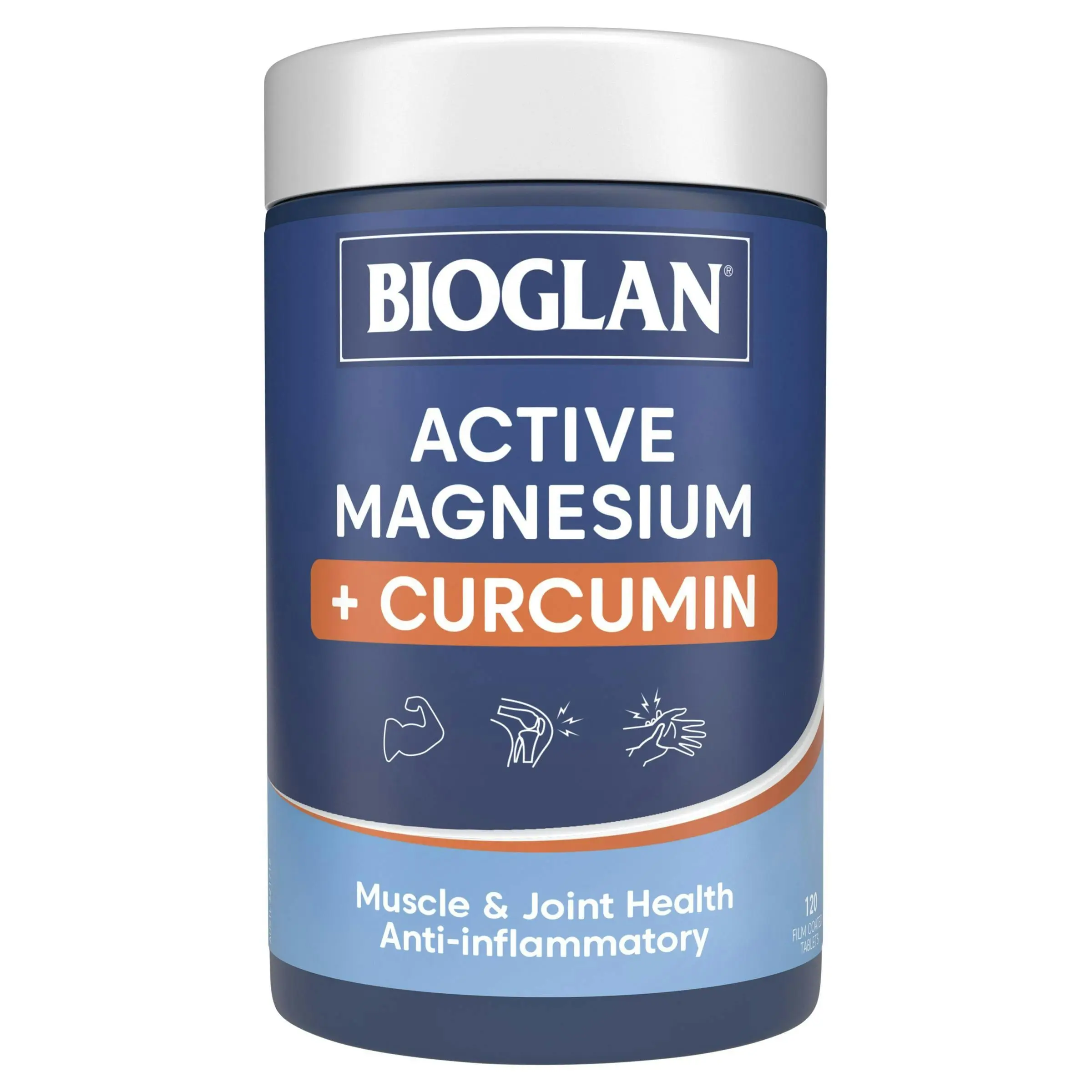 Bioglan Active Magnesium + Curcumin 120 Tablets - Half Price Vitamins Sale