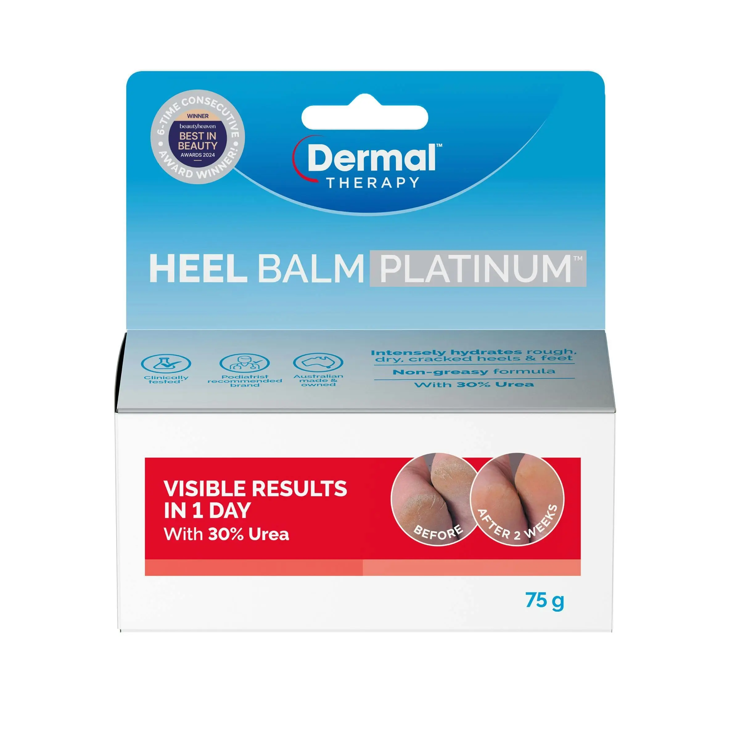 Dermal Therapy Heel Balm Platinum 75G - Beauty