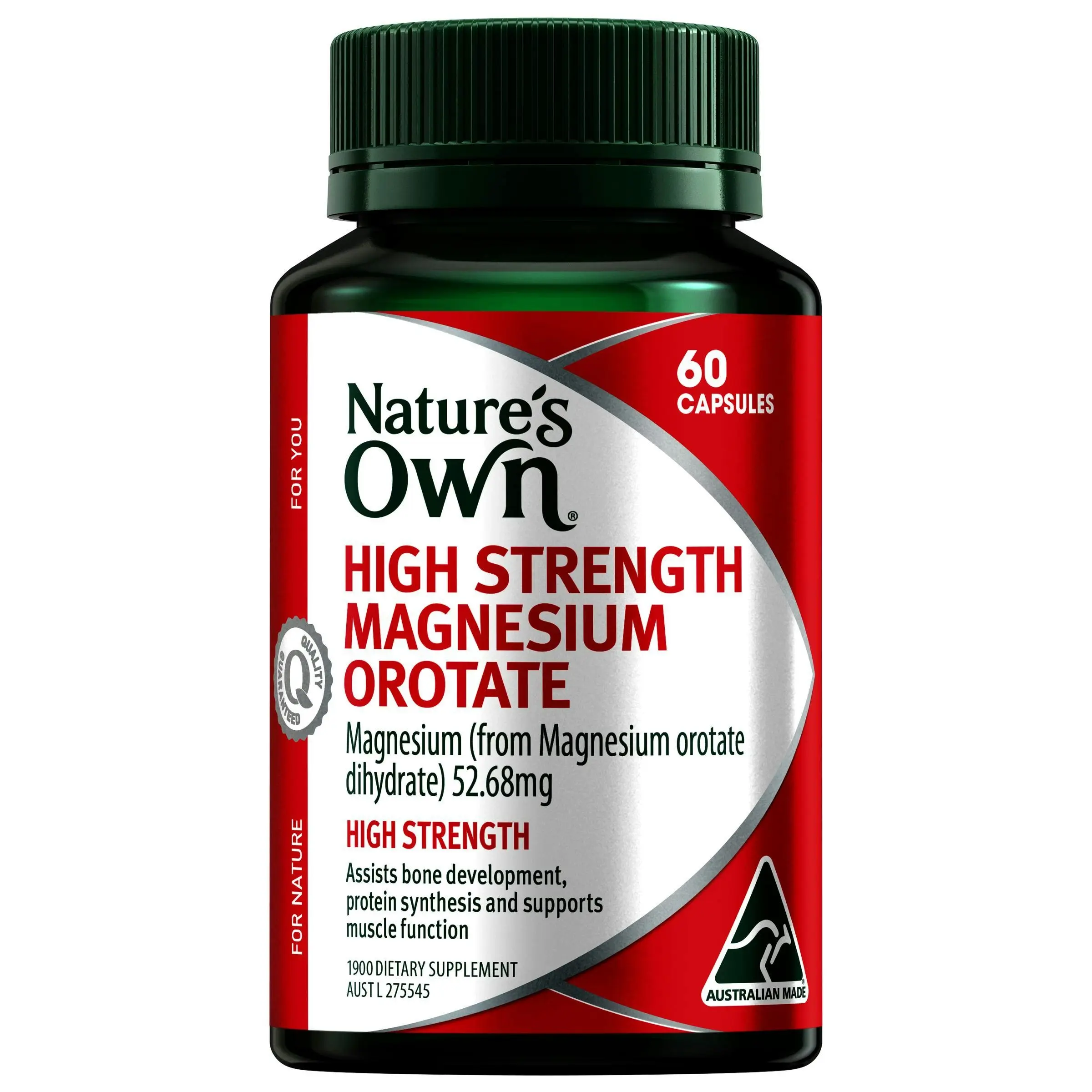 Nature's Own High Strength Magnesium Orotate 800Mg 60 Capsules - Health