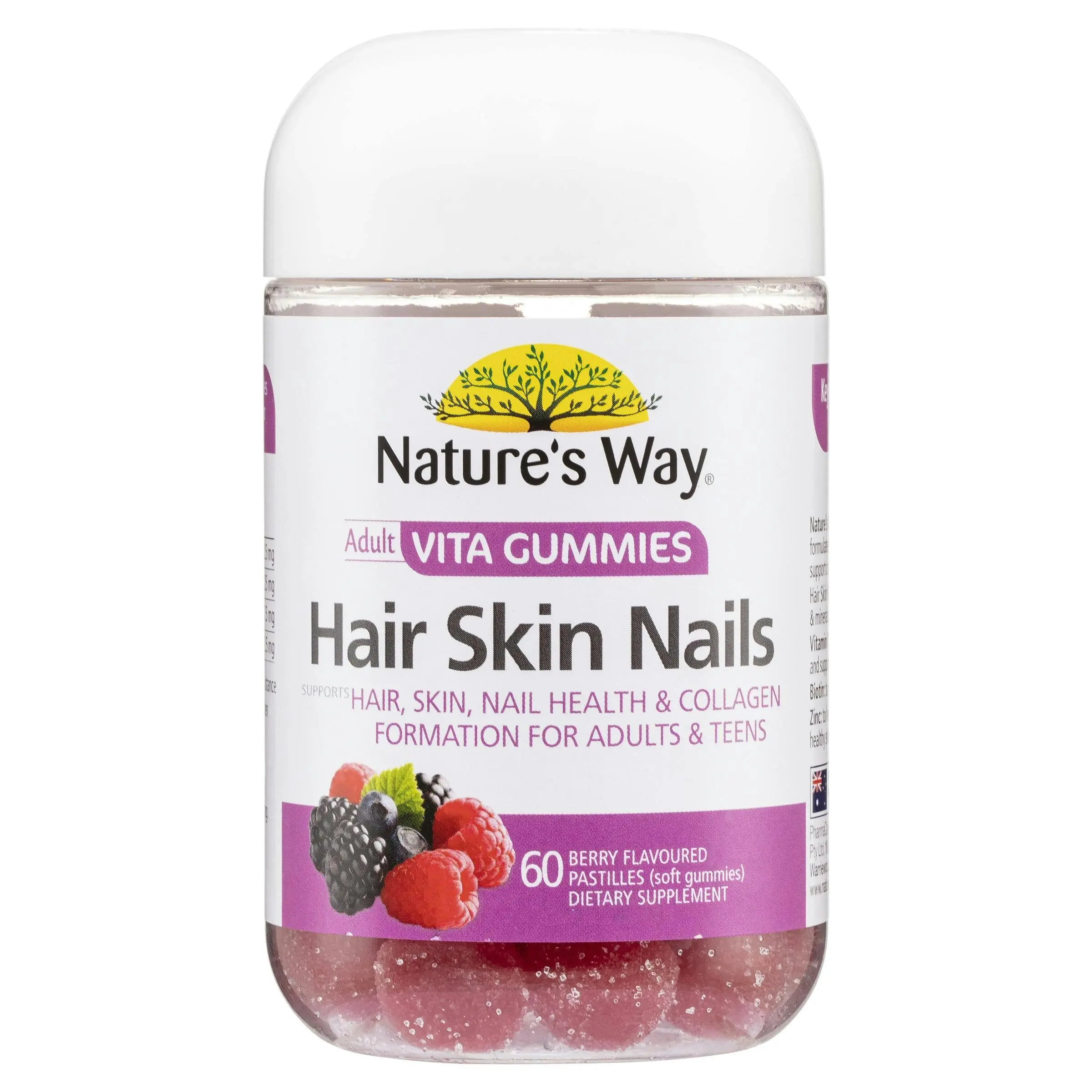 Nature's Way Adult Hair Skin Nails 60 Vita Gummies - Health