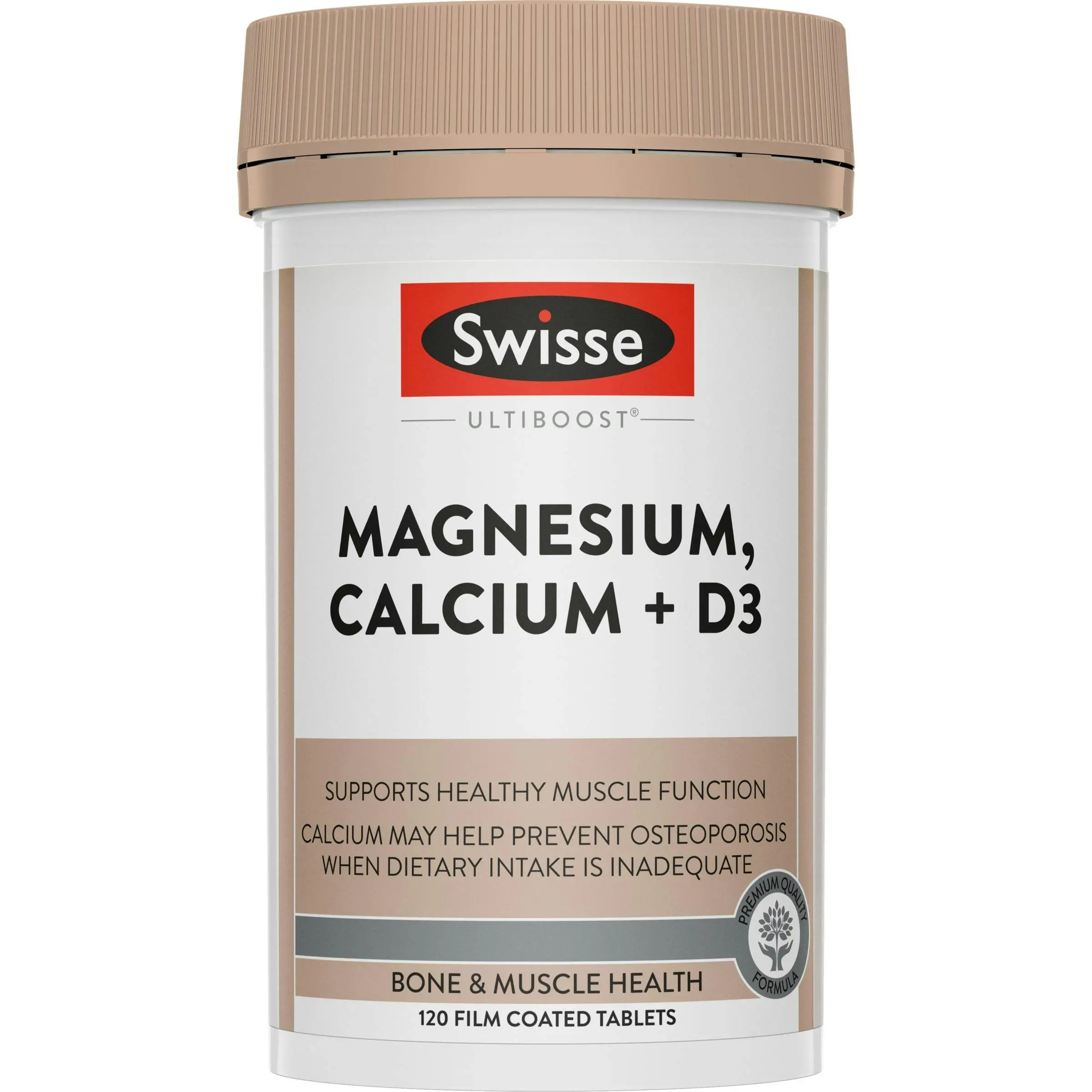 Swisse Ultiboost Magnesium, Calcium + D3 120 Tablets - Health