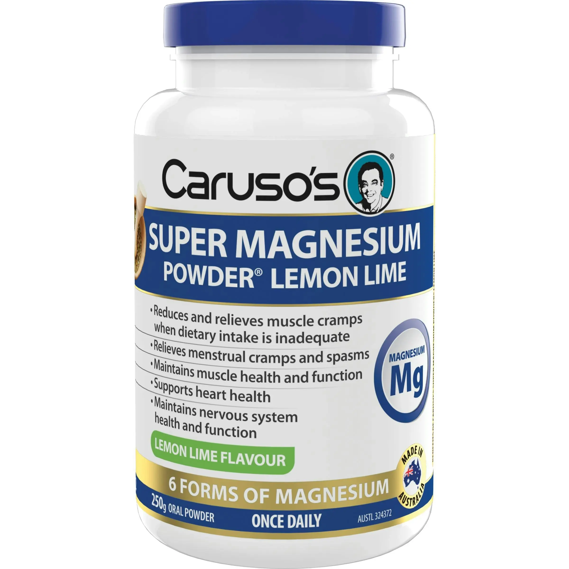 Caruso's Natural Health Super Magnesium Powder Lemon 250g - Half Price Vitamins Sale