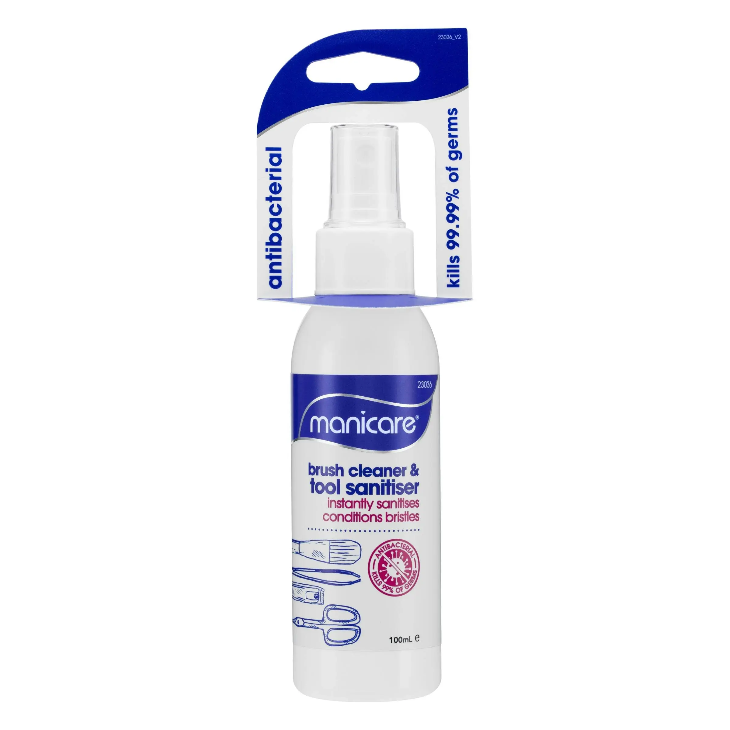 Manicare Brush Cleaner & Tool Sanitiser 100mL - Beauty