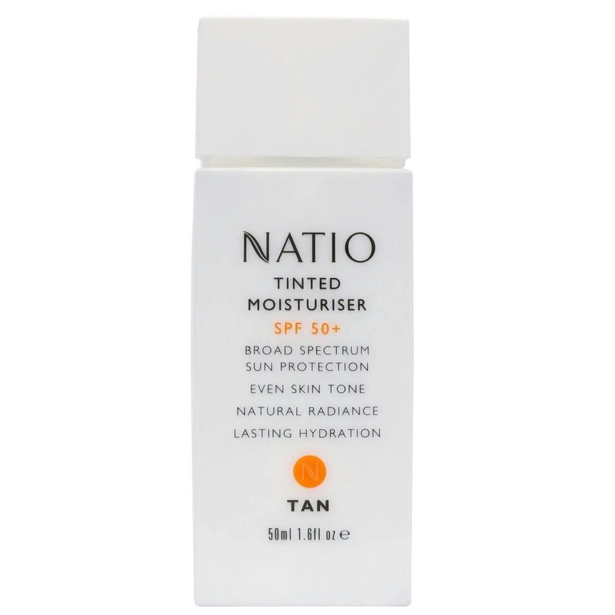 Natio Tinted Moisturiser Tan SPF50+ 50ml - Beauty
