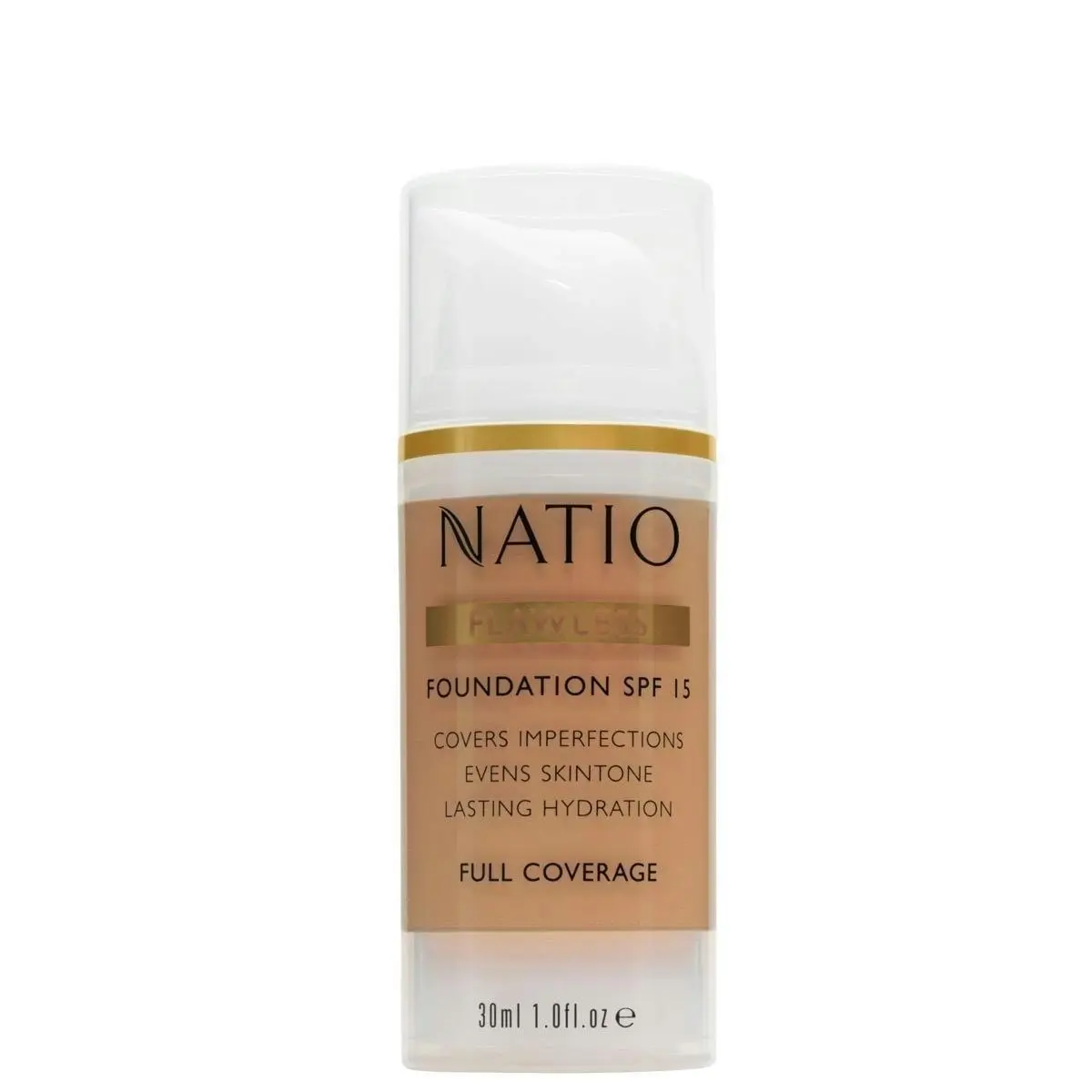Natio Flawless Foundation SPF 15 Medium Tan - Beauty