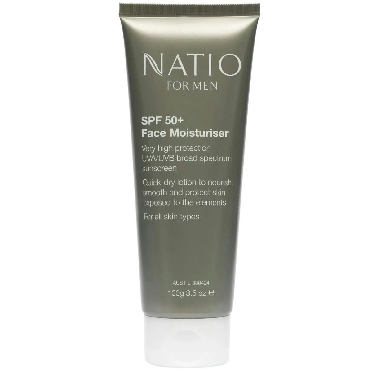 Natio Mens SPF50 Face Moisturiser - Beauty