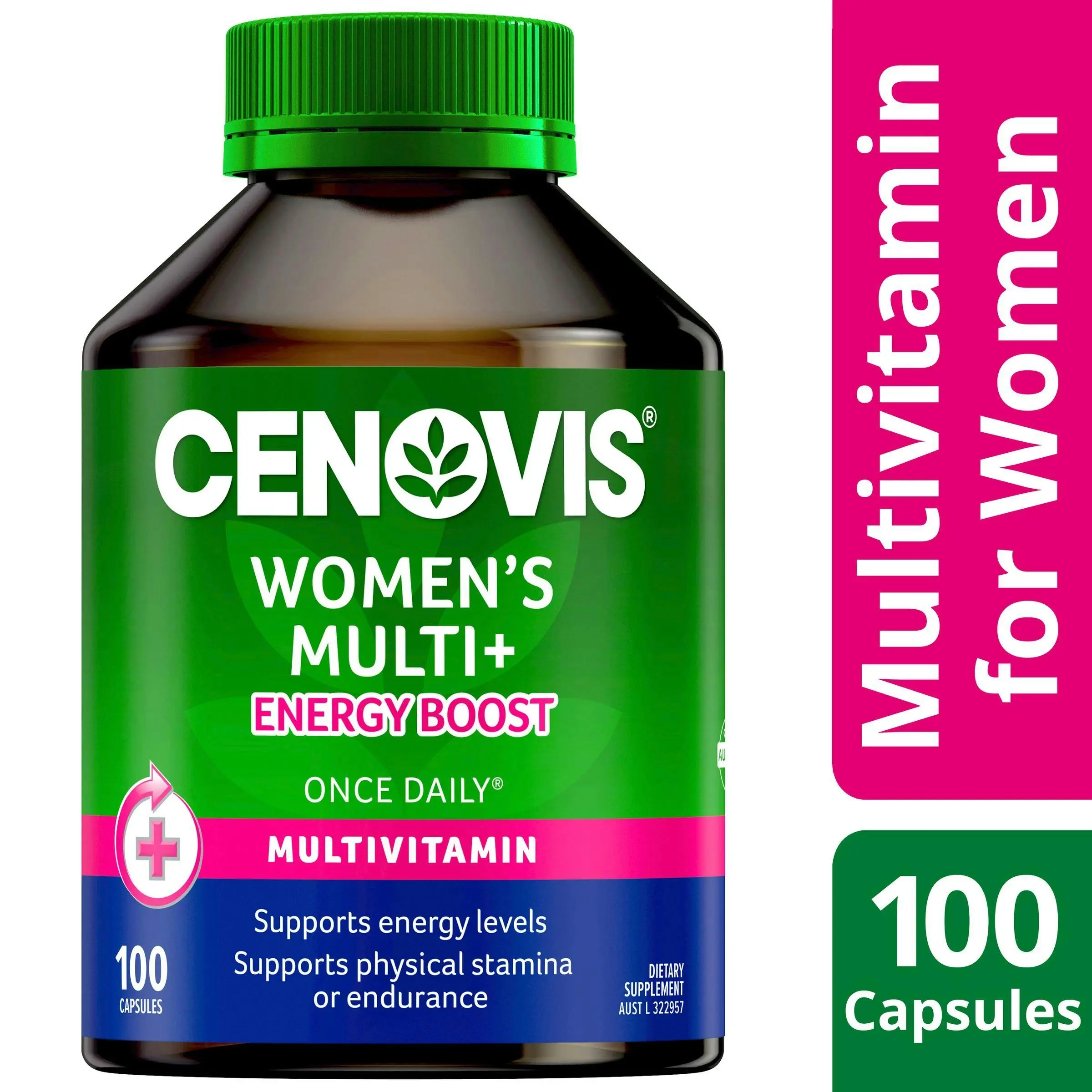 Cenovis Women's Multi + Energy Boost 100 Capsules - Health
