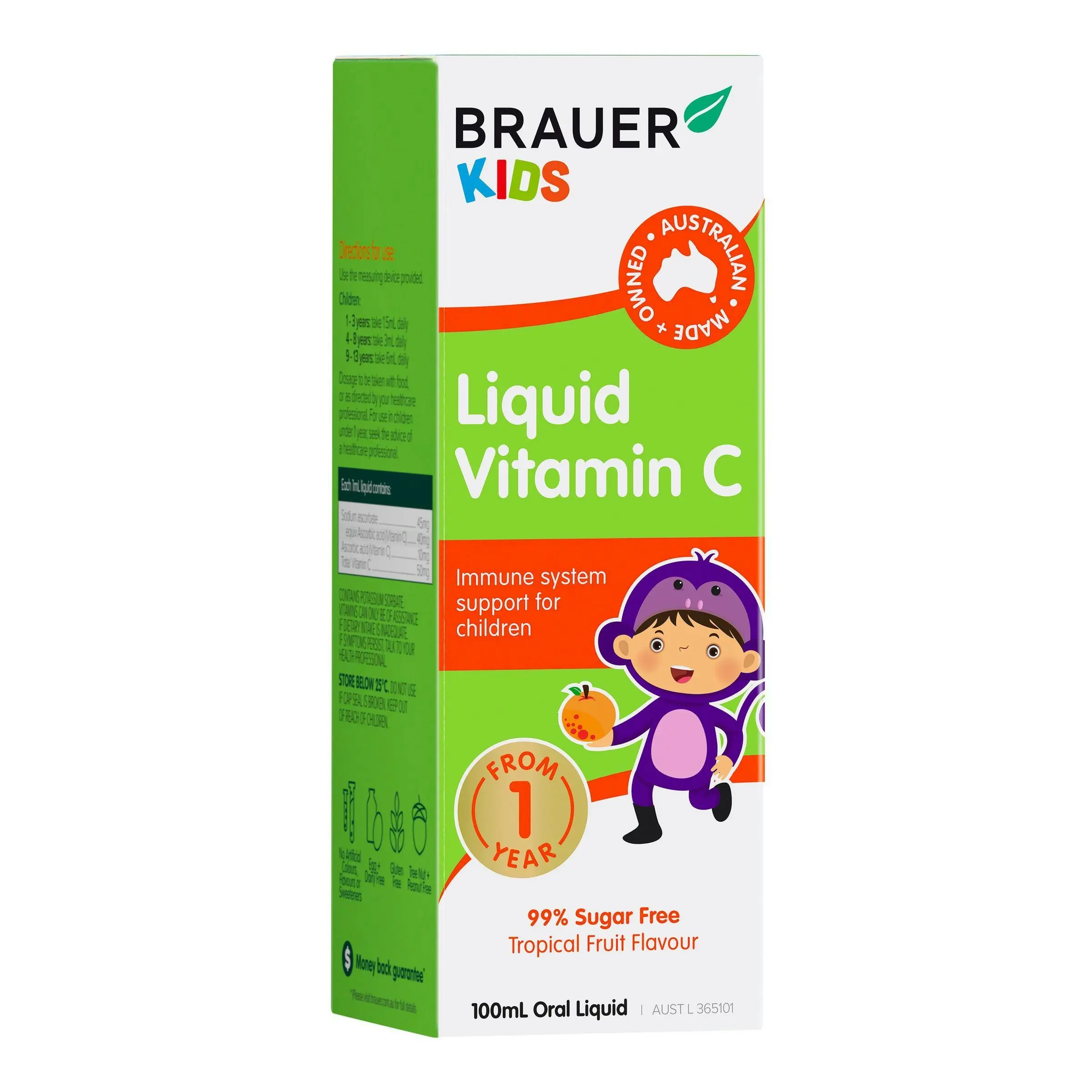 Brauer Baby & Kids Liquid Vitamin C 100mL - Health