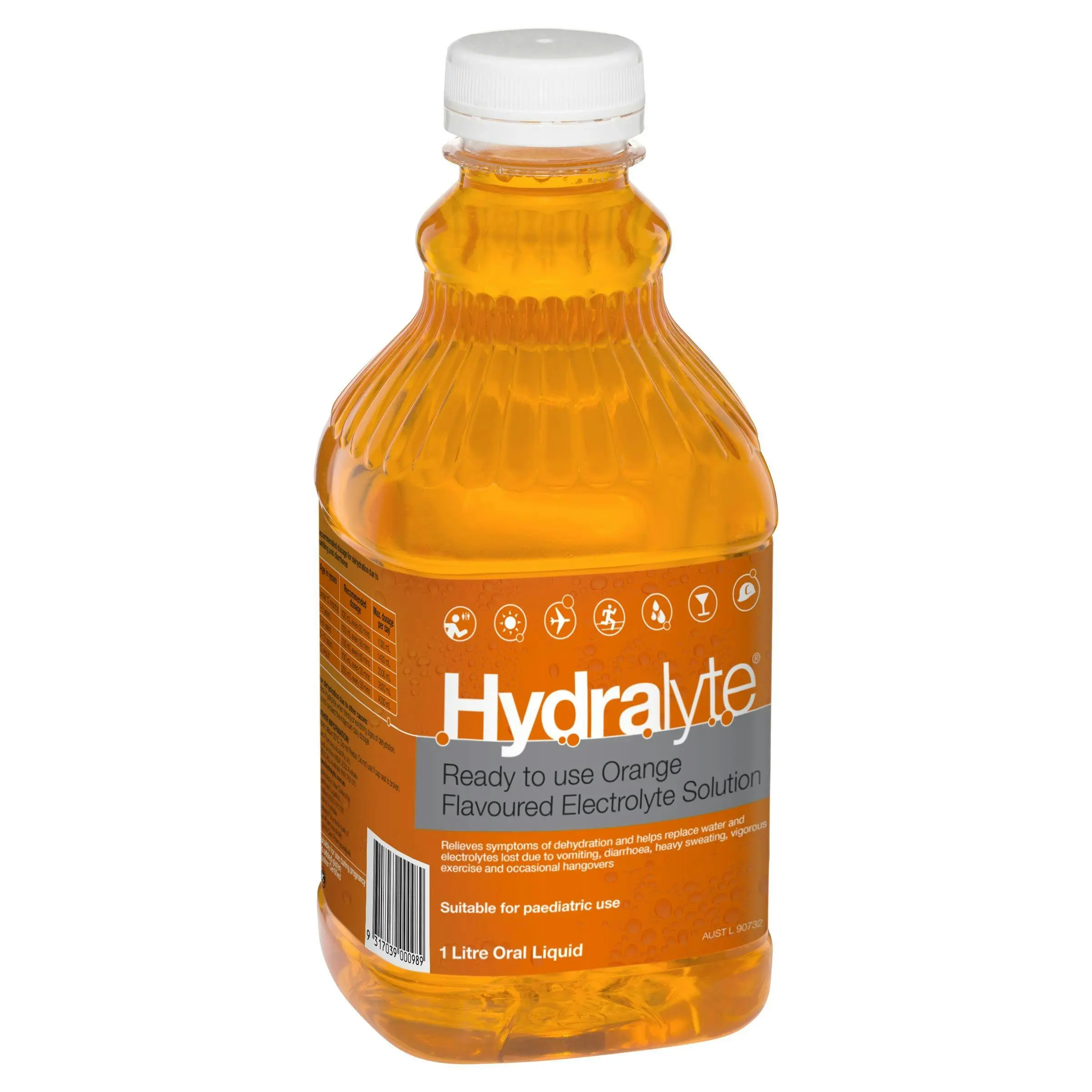Hydralyte Ready to use Electrolyte Solution Orange 1L - Health