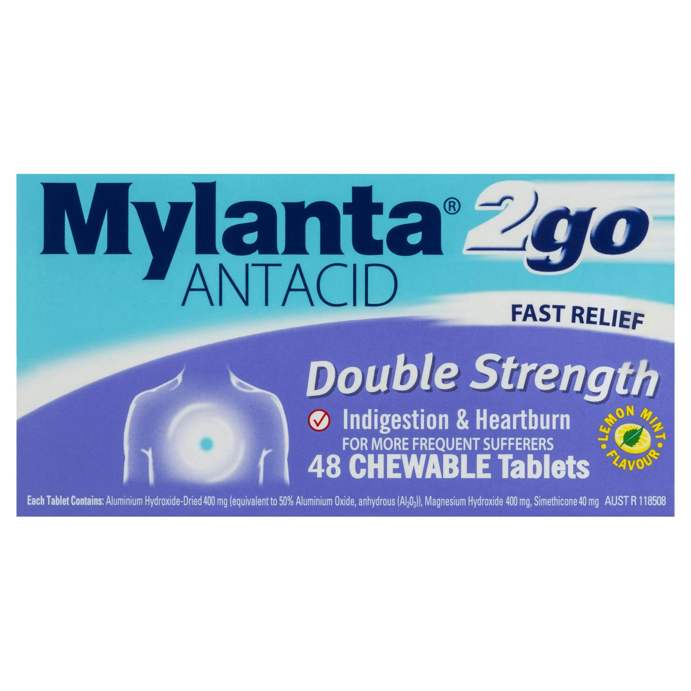 Mylanta 2go Antacid 48 Tablets - Health