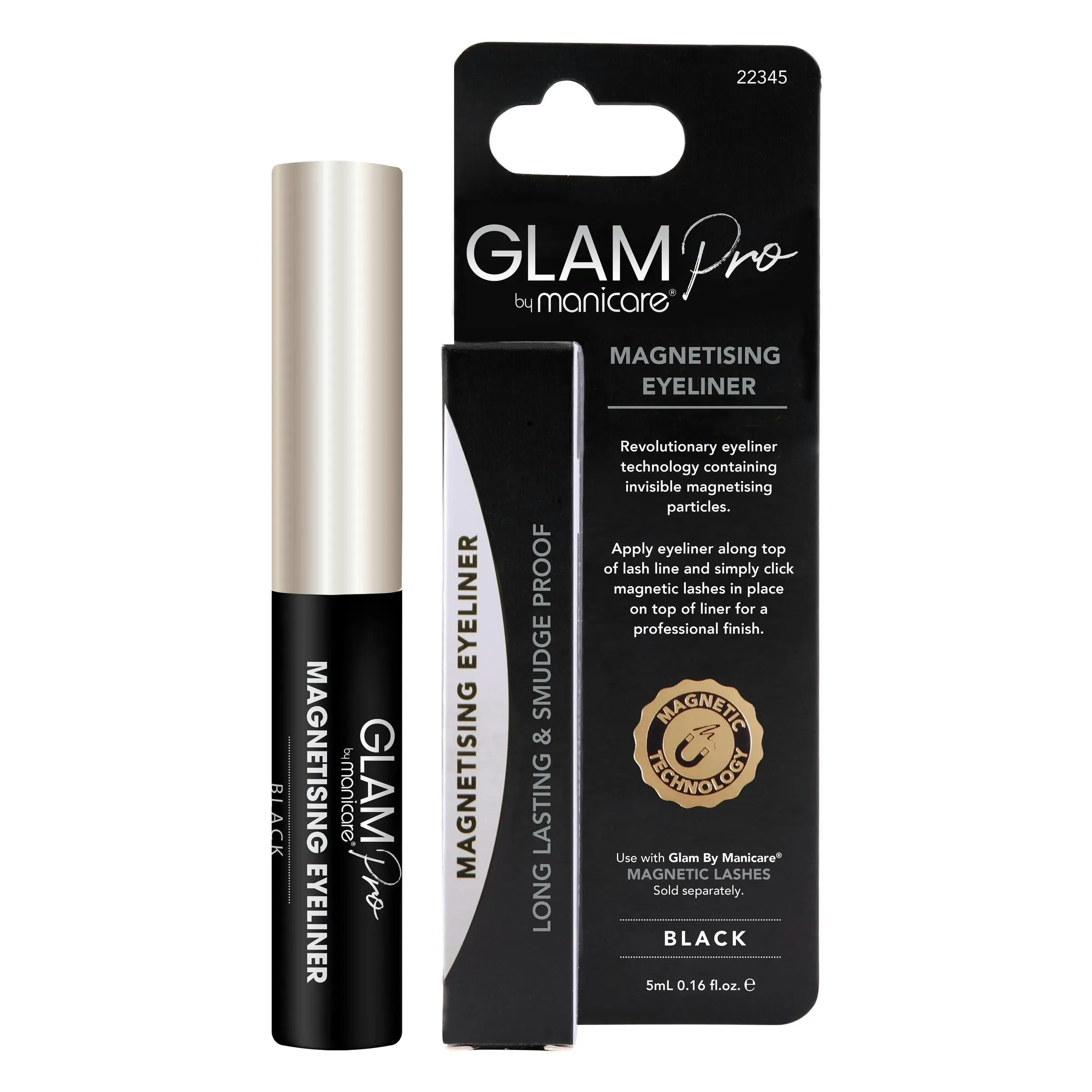 Glam Pro by Manicare Magnetising Eyeliner Black 5mL - Beauty