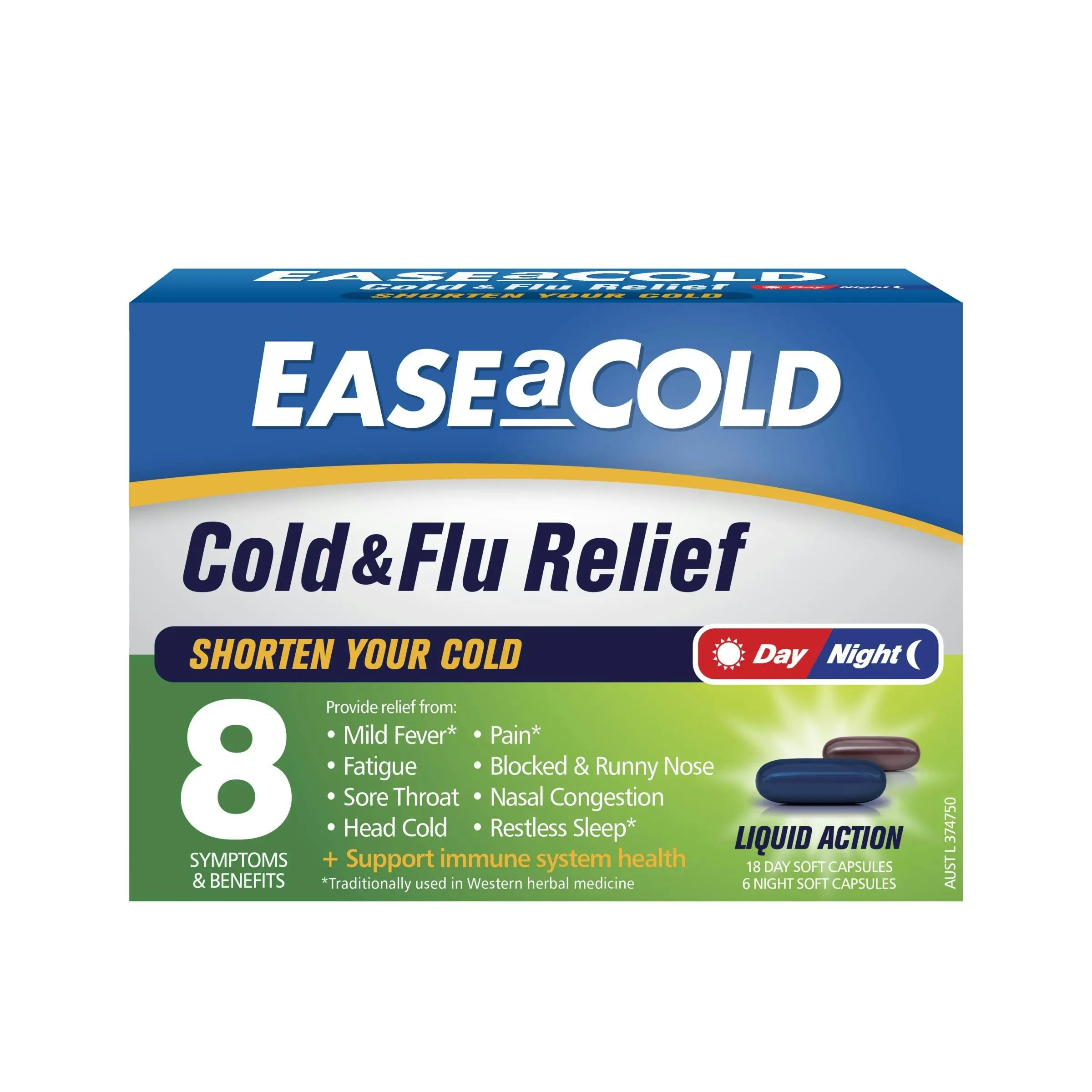 Ease a Cold Day & Night 24 Capsules - Health